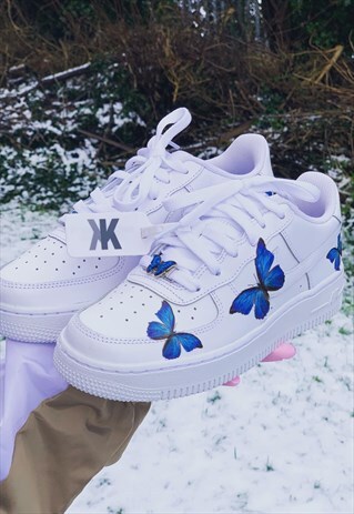 BLUE MONARCH BUTTERFLY CUSTOM NIKE AIR FORCE 1