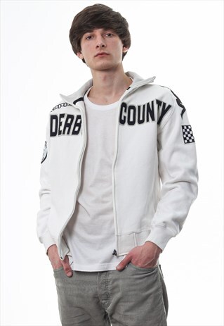 VINTAGE KAPPA DERBY COUNTY TRACKSUIT TRACK TOP 90S WHITE
