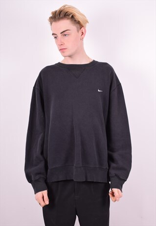 NIKE MENS VINTAGE SWEATSHIRT JUMPER XL BLACK 90'S