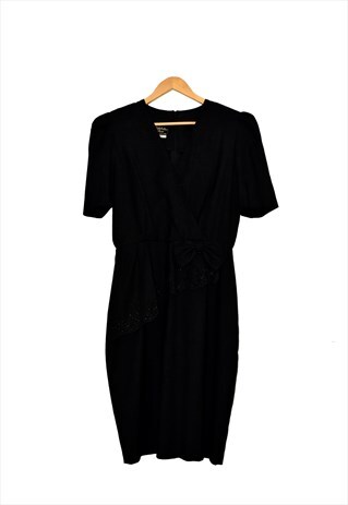 VINTAGE 1980S BLACK DRESS