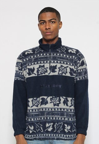 VINTAGE PATTERN FLEECE SWEATSHIRT