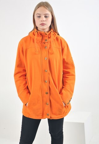 VINTAGE ZIP UP JUMPER IN ORANGE