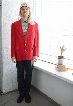 Vintage Red Blazer Jacket