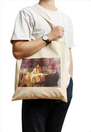 THE LADY OF SHALOTT BY JOHN WILLIAM WATERHOUSE TOTE BAG 