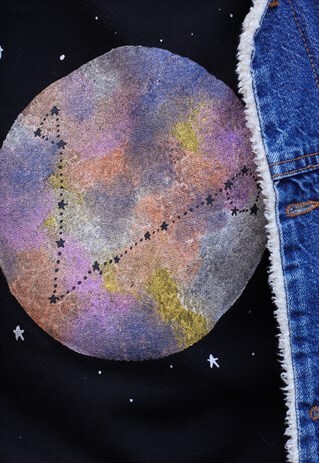 HANDPAINTED PISCES FULL MOON SWEATSHIRT