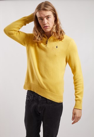 VINTAGE RALPH LAUREN 1/4 ZIP KNITTED JUMPER