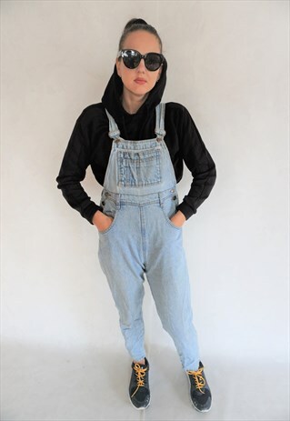 VINTAGE DENIM JUMPSUIT ROMPER OVERALL OVERALLS DUNGAREES