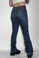 Miss Sixty flared vintage jeans y2k blue embroidered