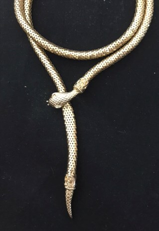 GOLD SNAKE IBIZA WRAP NECKLACE CHAIN BELT FESTIVAL