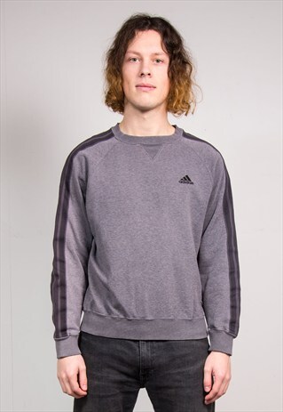 90'S VINTAGE ADIDAS DARK GREY SWEATSHIRT