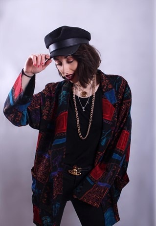 PATCHWORK PRINT BLAZER