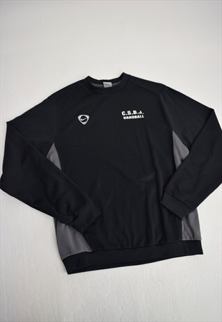 VINTAGE 90S NIKE BLACK GREY PANEL SWEATSHIRT