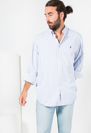 VINTAGE 80'S POLO RALPH LAUREN COTTON SHIRT / S4599