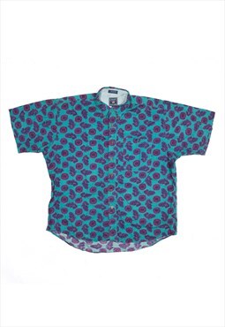 CHAPS RALPH LAUREN Shirt 90s Paisley Short Sleeve Mens XL