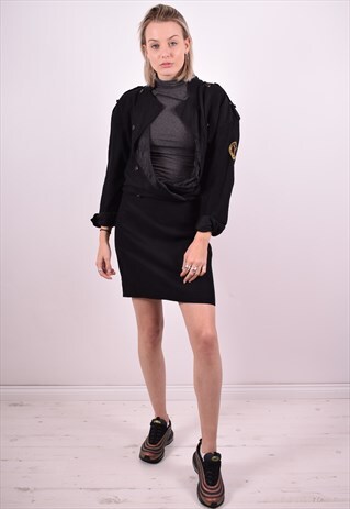 ENRICO COVERI WOMENS VINTAGE DRESS MEDIUM BLACK 90'S