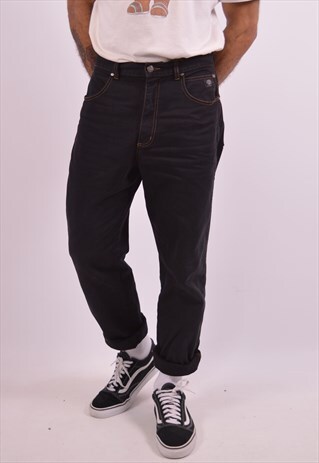 HARLEY DAVIDSON MENS VINTAGE JEANS W32 L32 BLACK 90S