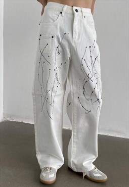 Men's Ink style white jeans