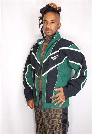 REEBOK GREEN VINTAGE TRACKSUIT TOP