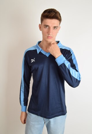 VINTAGE PUMA JERSEY FOOTBALL SHIRT MADE IN W-GERMANY (853)