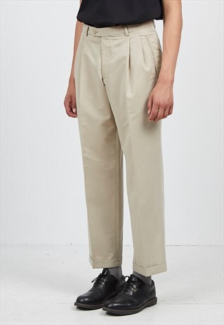 VINTAGE BEIGE TROUSERS BOTTOMS