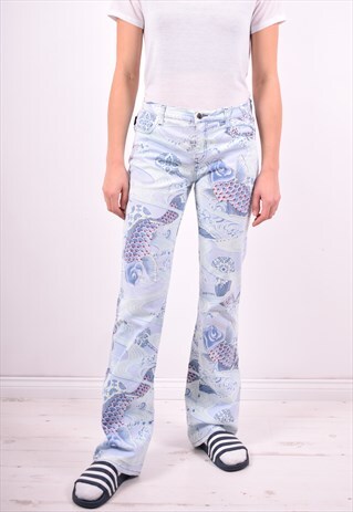 MOSCHINO WOMENS VINTAGE JEANS W32 L32 MULTI 90'S