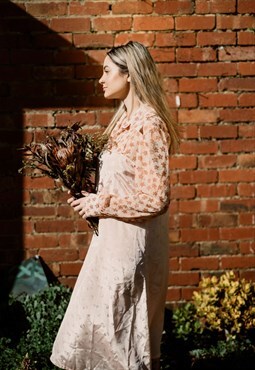 Pink Midi Slip Vintage Revival Dress