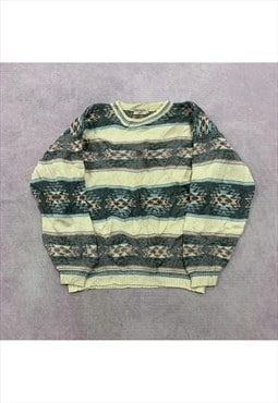 Vintage abstract knitted jumper Men's XL