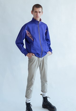 VINTAGE 70S PURPLE JACKET WITH CONTRAST INSERTS