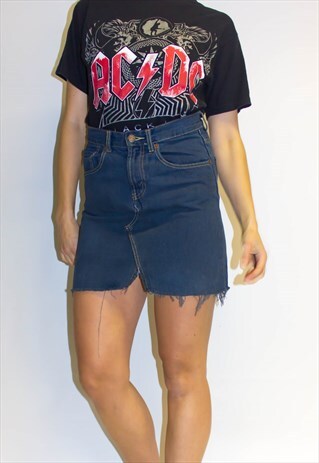 VINTAGE LEVIS REWORKED DENIM MINI SKIRT