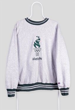 Vintage Champion Grey Sweatshirt Atlanta 1996 Reverse Weave