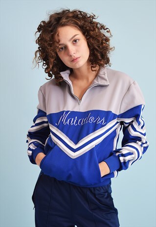90'S RETRO ATHLEISURE SPORTS VARSITY JUMPER SWEATSHIRT