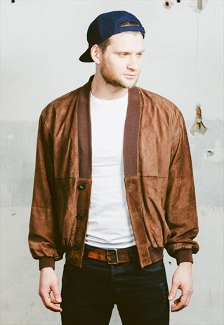 VINTAGE 90S SUEDE BOMBER JACKET