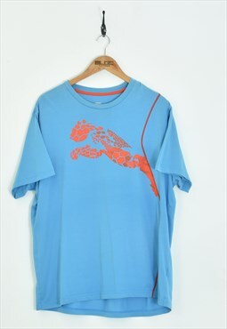 Vintage Puma T-Shirt Blue XXLarge