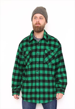 VINTAGE LL BEAN OVERSIZED CHECK SHIRT