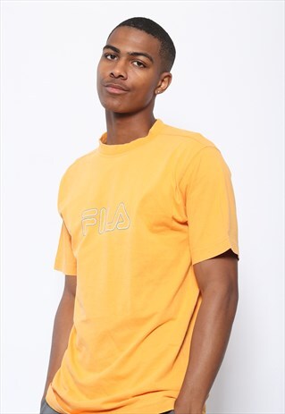 VINTAGE FILA LOGO T-SHIRT YELLOW