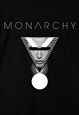 80S INSPIRED MONARCHY GRAPHIC PRINT TSHIRT IN BLACK