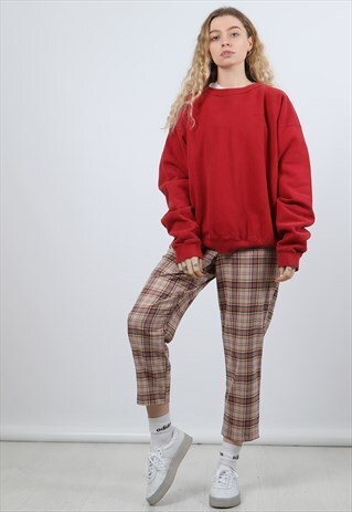 VINTAGE LEVI'S LARGE RED EMBROIDERED SPELLOUT SWEATSHIRT