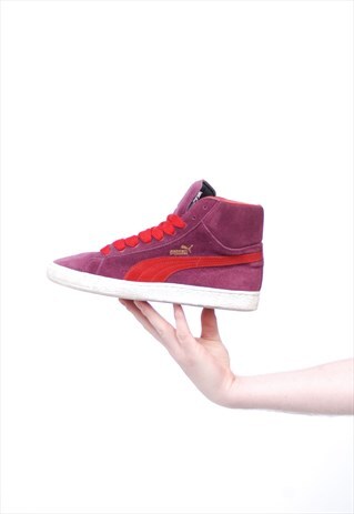 PUMA SUEDE HIGH-TOP TRAINERS
