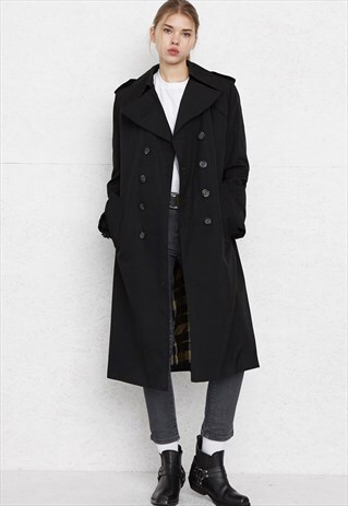 VINTAGE BLACK BAKER STREET LONG COAT