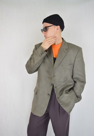 VINTAGE GREY OVERSIZE CLASSIC RAVE BLAZER