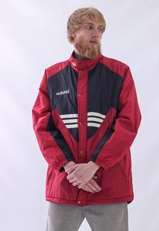 VINTAGE MENS ADIDAS TEAM SOCCER BIG LOGO WINTER JACKET