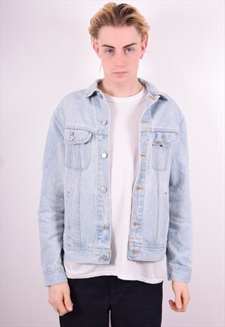 LEE MENS VINTAGE DENIM JACKET MEDIUM BLUE 90'S