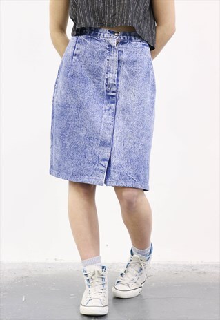 VINTAGE 1990S BLUE DENIM SKIRT