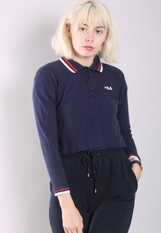 VINTAGE FILA CROPPED POLO SHIRT
