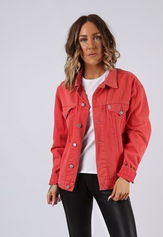 DENIM JACKET COLOURED OVERSIZED FITTED MUSTANG UK 14 (G94M)
