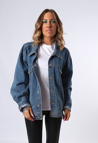 DENIM JACKET JOHN BANER OVERSIZED FITTED UK 20 (4CE)
