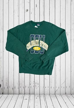 vintage green colorado state college jumper 