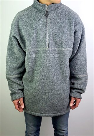 VINTAGE UNISEX 90S TICK GREY FLEECE