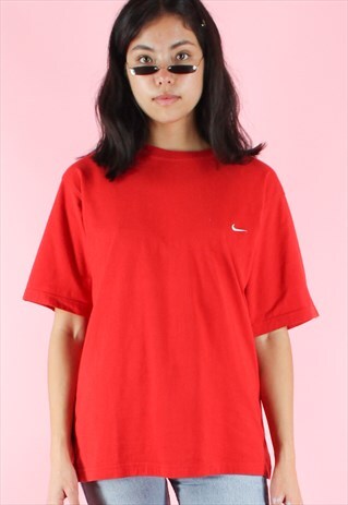 VINTAGE 90S NIKE T-SHIRT RED Y2K OVERSIZED SPORTBRAND