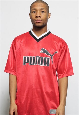 VINTAGE PUMA BIG LOGO SPORT T-SHIRT RED